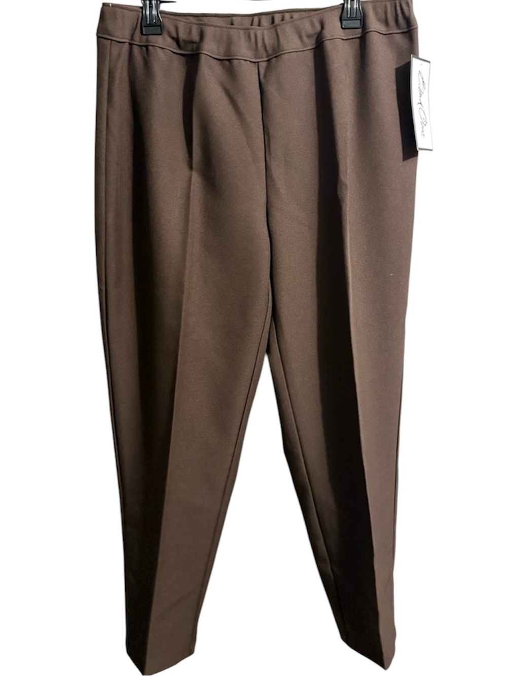 Brown Cropped Tapered Pants - Women's Ankle